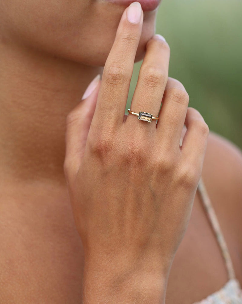 Nord Purity 18K Gold Ring w. Quartz & Diamond