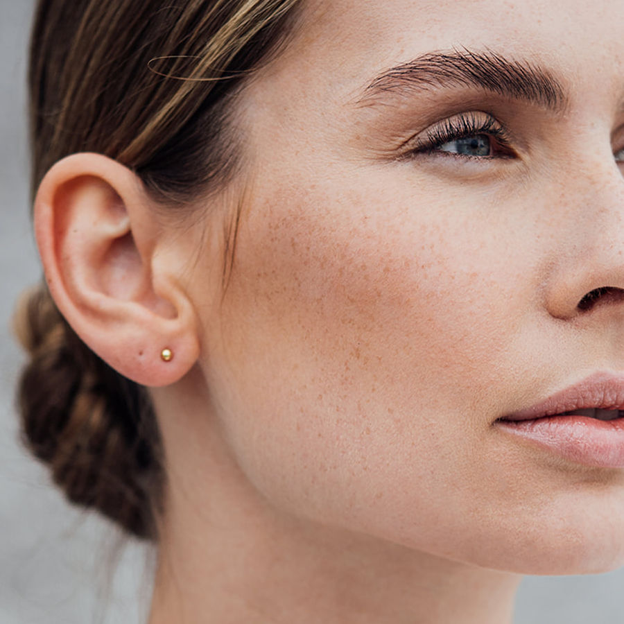 Mini Sphere 18K Gold Studs