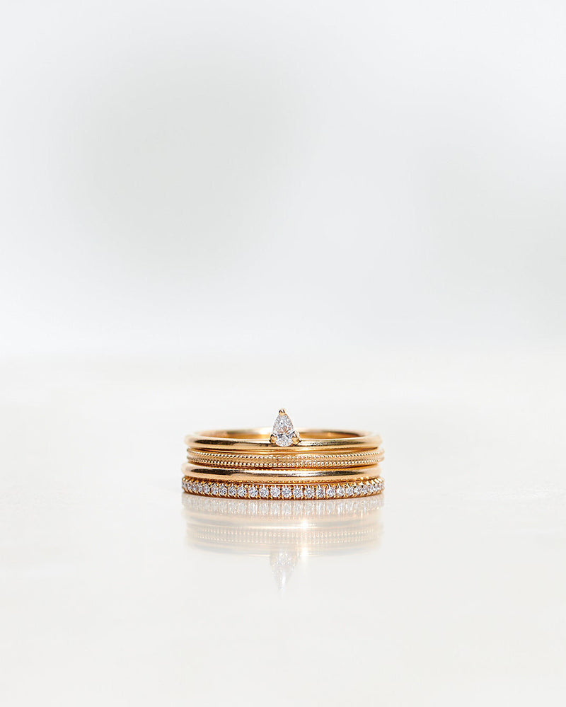 Vintage Style 18K Gold, Whitegold or Rosegold Ring