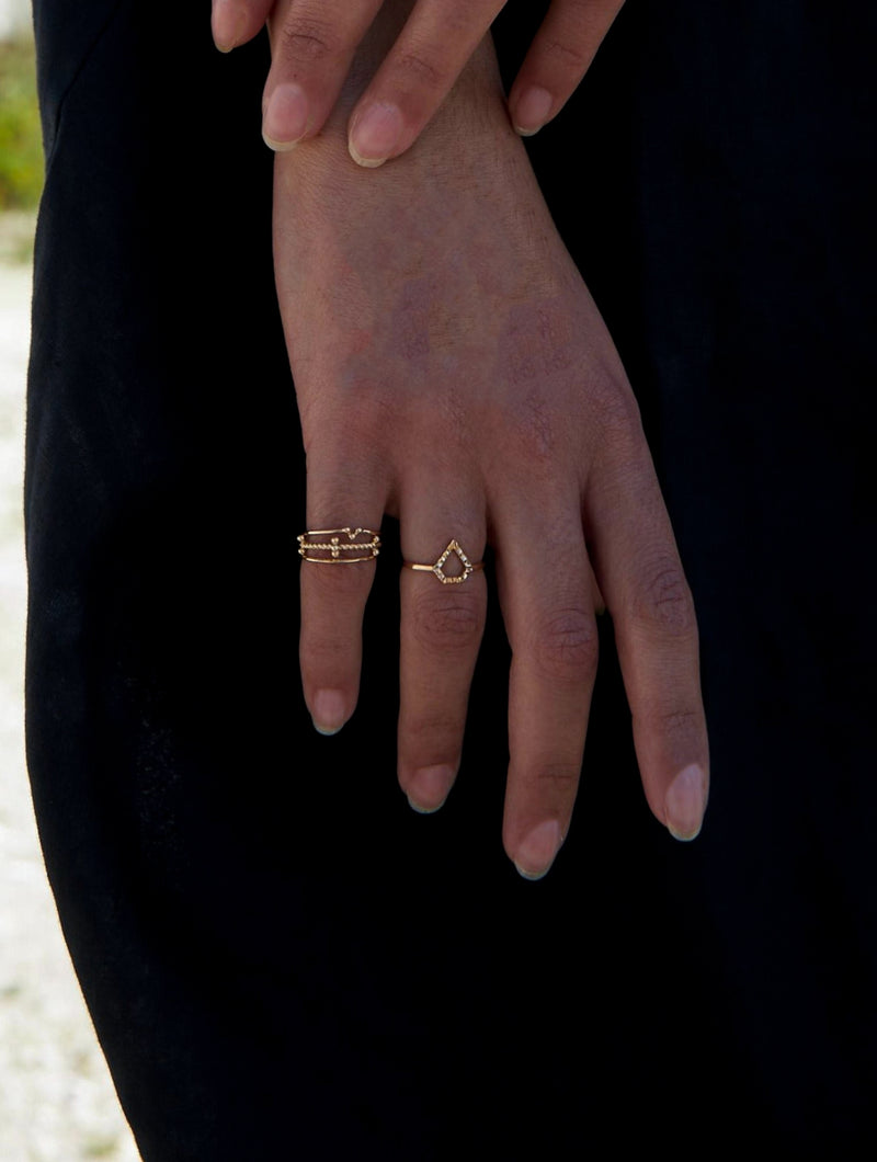 Kinz Kanaan Lady Seven Ring Gold | The Jewellery Room