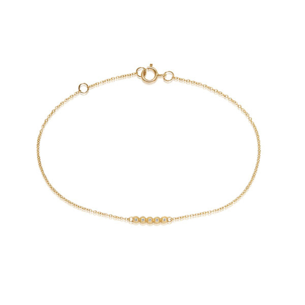 My Precious Yellow Gold Bracelet w. Diamonds