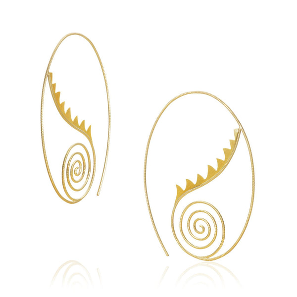 Große Thera Ohrringe aus 18K Gold