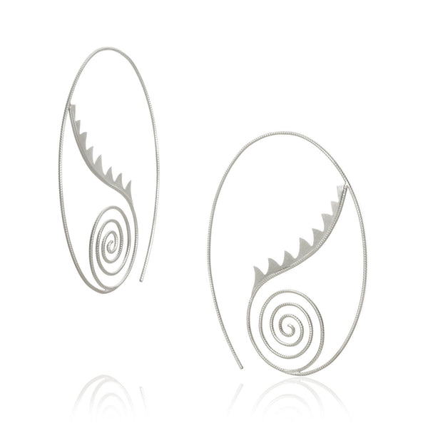 Große Thera Ohrringe aus Silber
