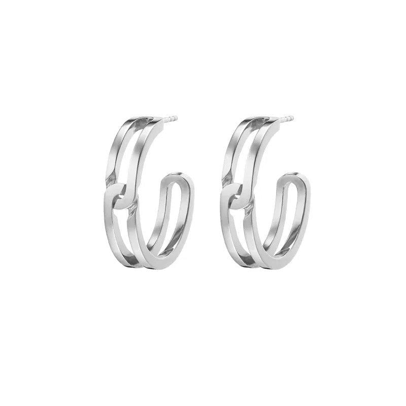 The Gasp Large Silver Earring