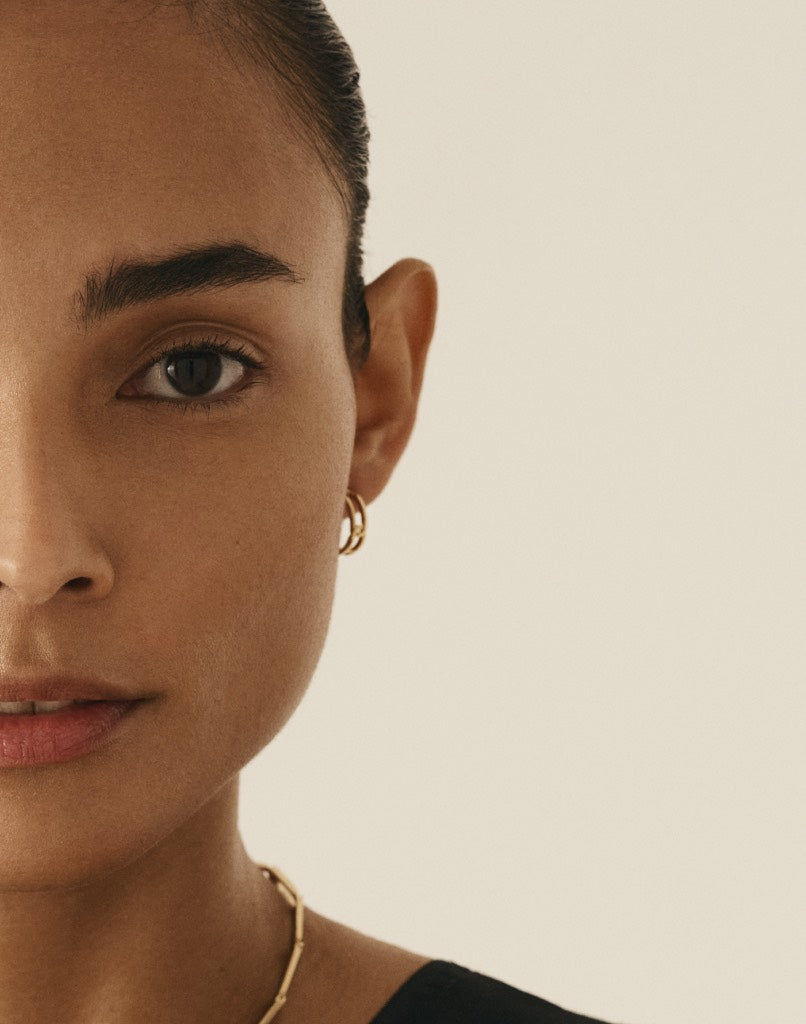 The Gasp Small 18K Guld Ørering