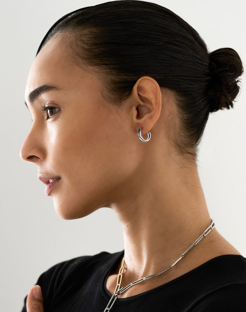 The Gasp Small Silver Earring