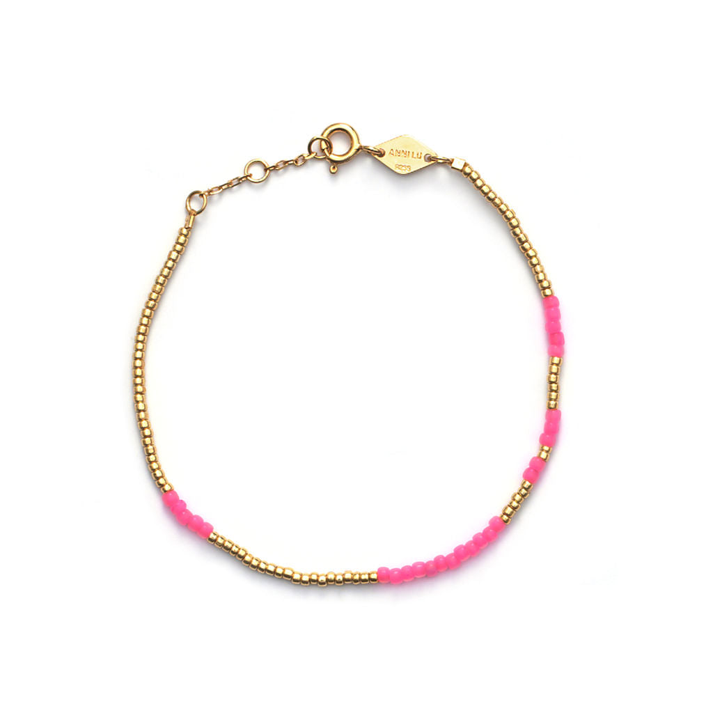 Asym Armband I Vergoldet I Rosa Schmuckperlen