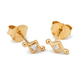 Alma Gold Plated Earring w. Zirconia