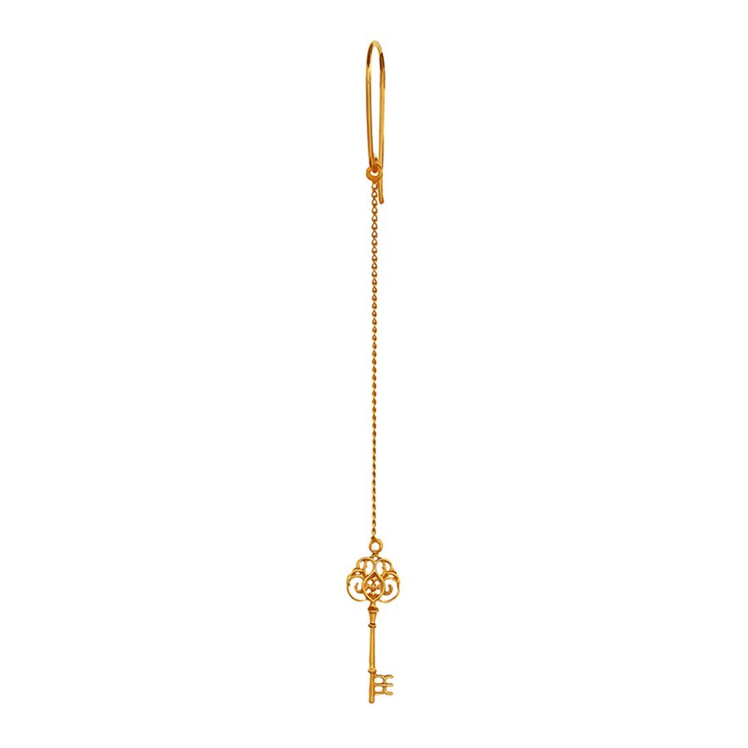 Kinz Key 14K Gold Earring