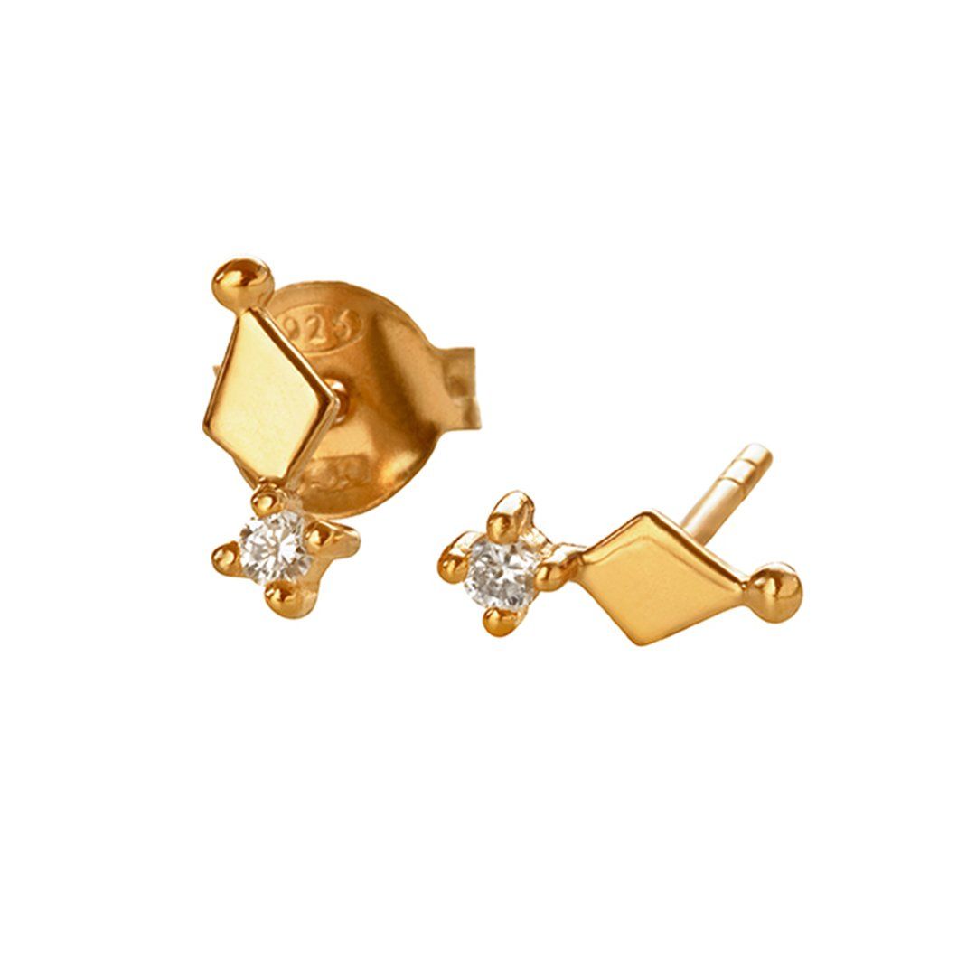 Kitah 14K Gold Ohrring w. Diamant
