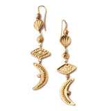 Ocean Moonlight Gold Plated Earring w. Pearls & Zirconias