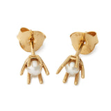 One Gold Plated Earring w. Pearl