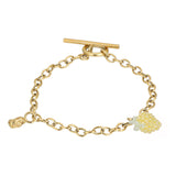Blop and Limon Bracelet Gold Plated, Yellow Beads