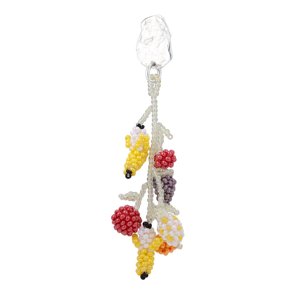 Fruit Salad Blob Earring Silver, Mixed coloured Beads