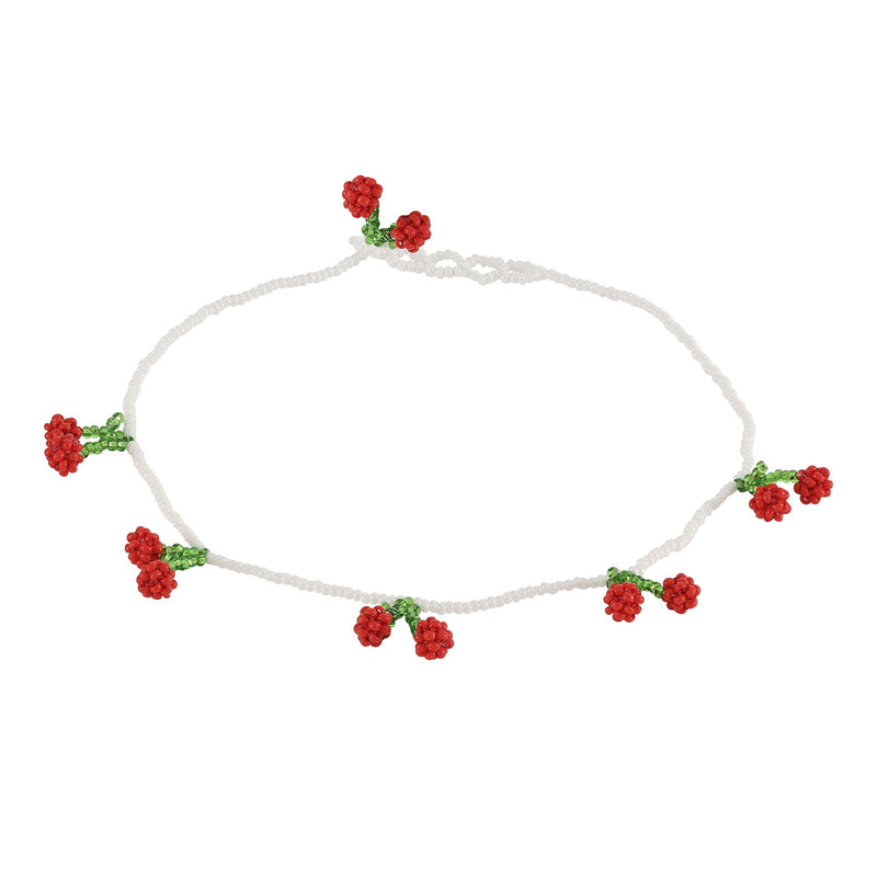 Cherry Necklace Red Beads
