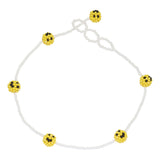 Smiley Necklace Yellow Beads