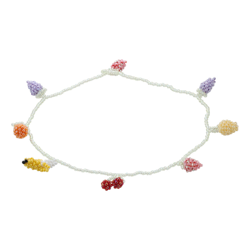 Pale Fruit Salad Necklace Mixed coloured Beads