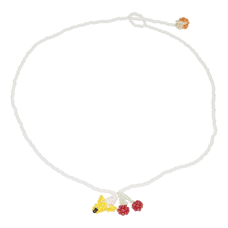 Simple Fruit Salad Necklace Yellow and Red Beads