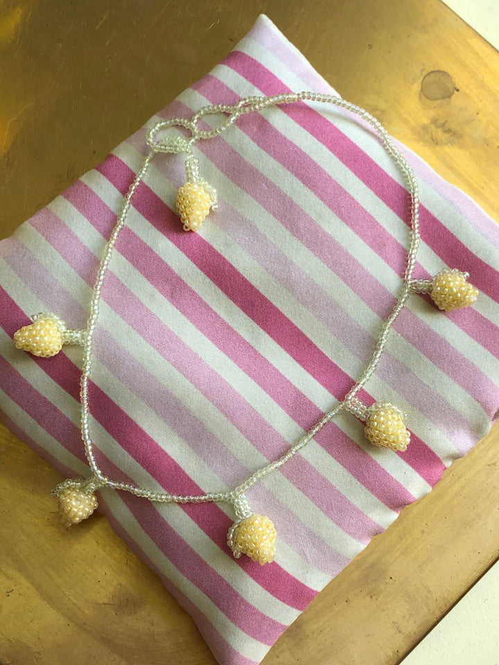 Pale Lemon Necklace Yellow Beads