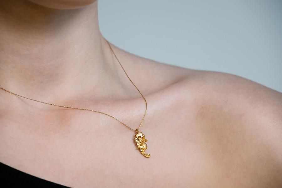 Seahorse Gold Plated Pendant