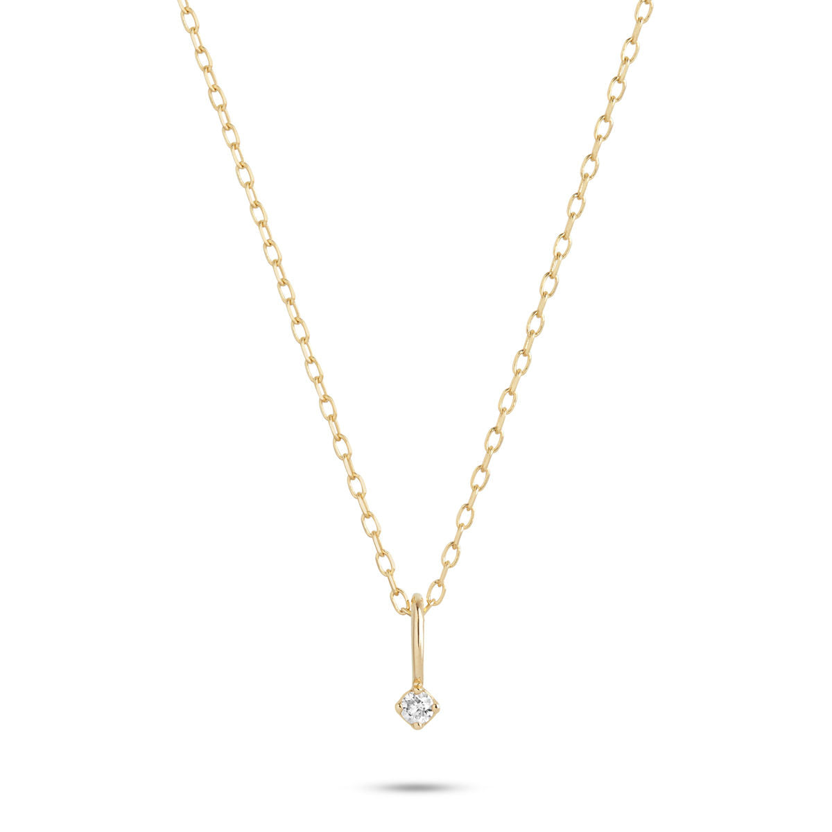 Rainbow 10K Gold Pendant w. Diamond