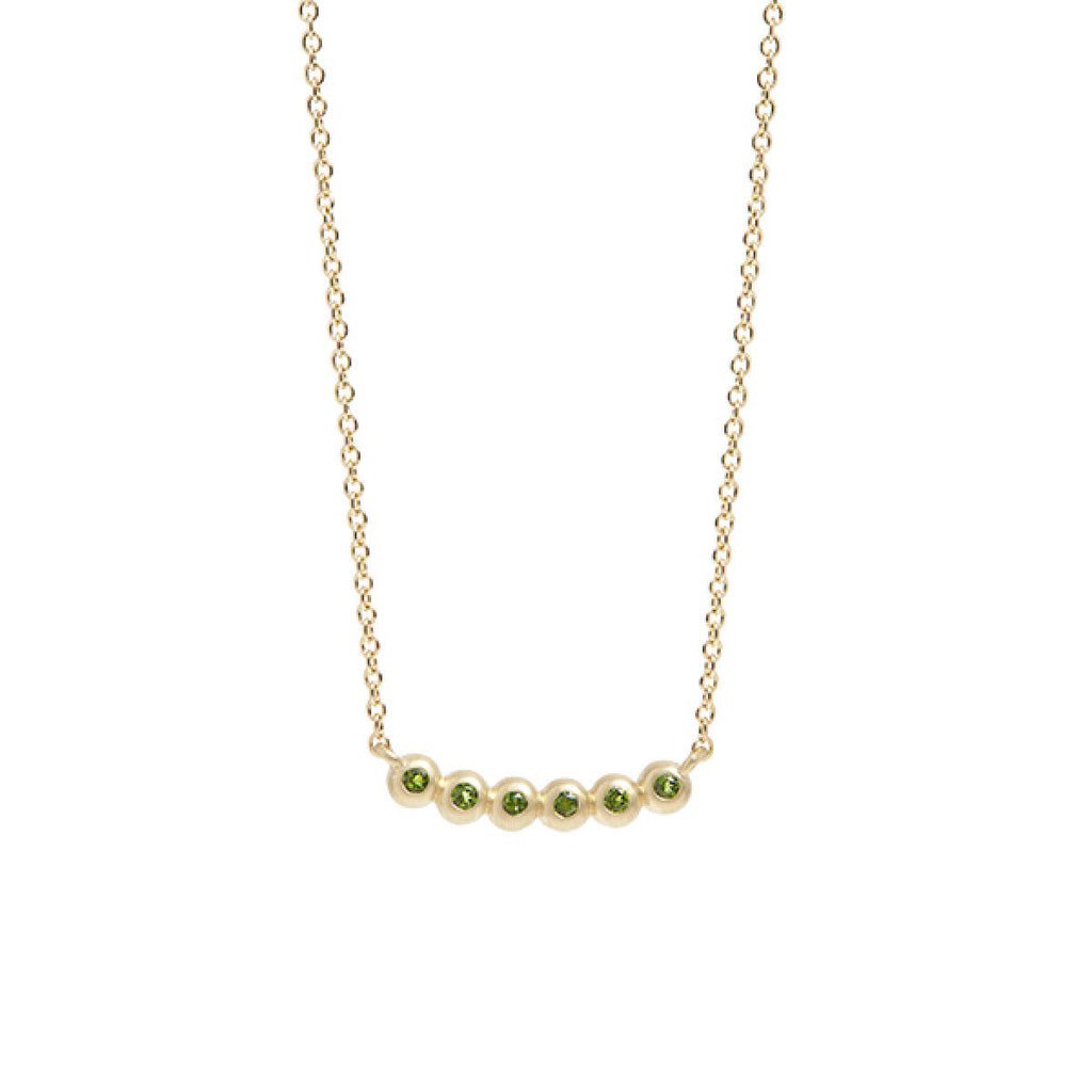 My Precious Green Chrome Diopside 10K Gold Necklace