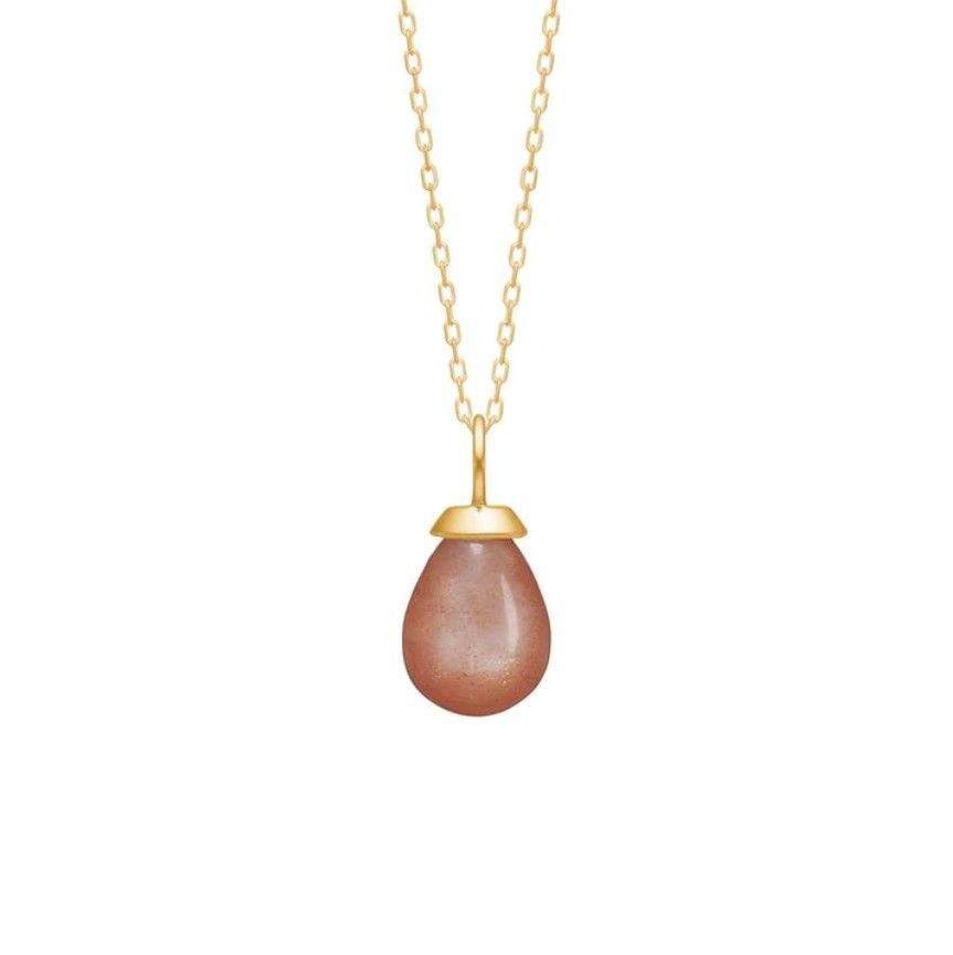 10K Gold Pendant w. Sunstone