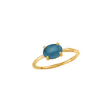 10K Gold Ring w. Aquamarine