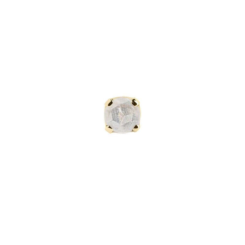 10K Gold Stud w. Moonstone