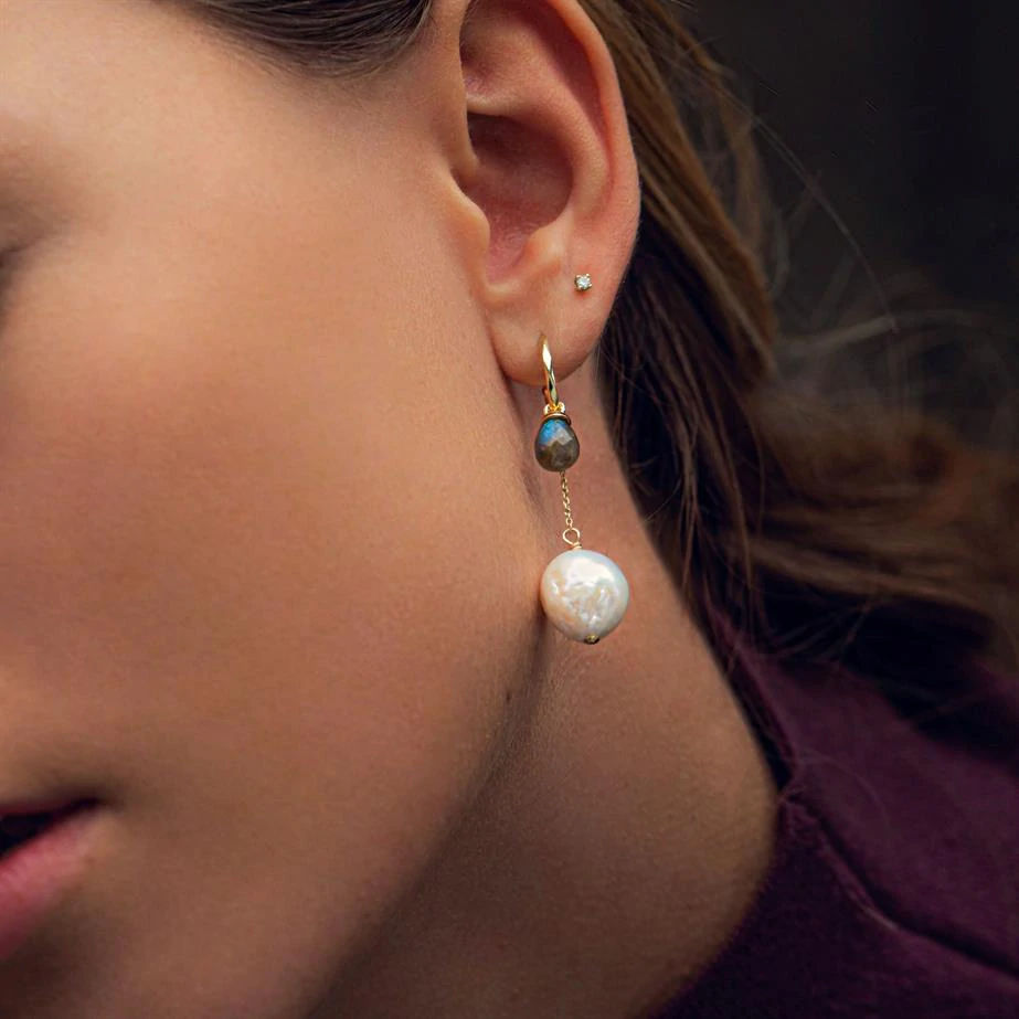 10K Gold Pendant w. Labradorite