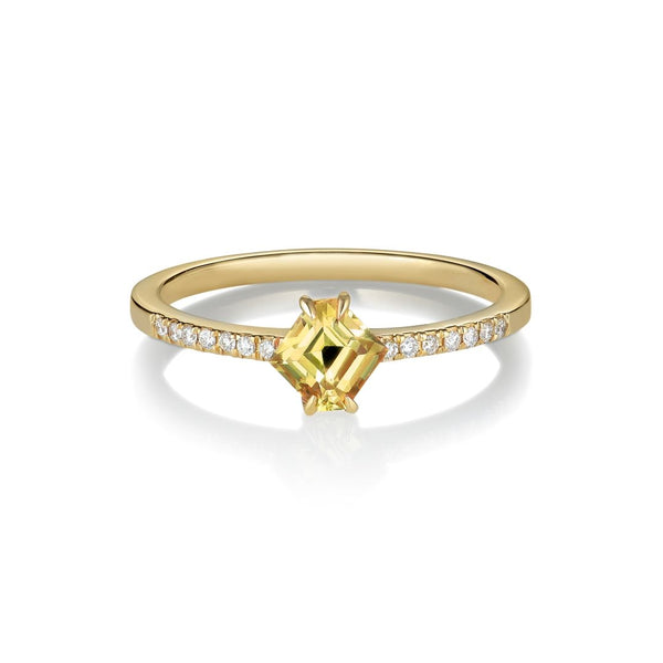 Tada Kaha 18K Guld Ring m. Safir & Diamanter