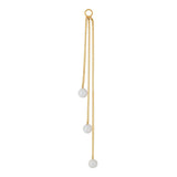 Tassel Charm 18K Gold Plated Earring-Pendant w. White Pearls