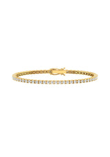 Tennis 18K Gold Bracelet w. 76 Lab-Grown Diamonds