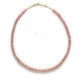 The Big Pink Gold Plated Necklace w. Opal & Beads