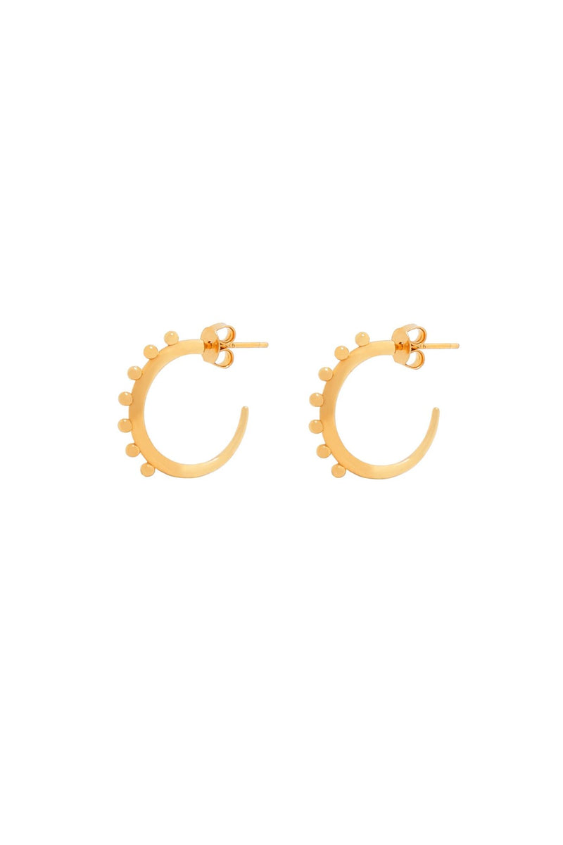 Half Earrings Gold Plated