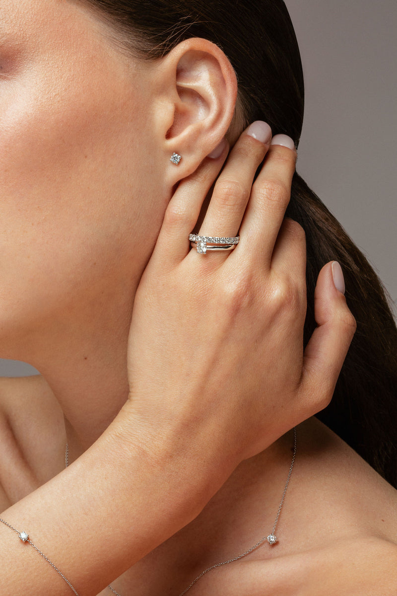 The Only One Ring aus 18K Weißgold I Labor-Diamanten I 1 Kt.