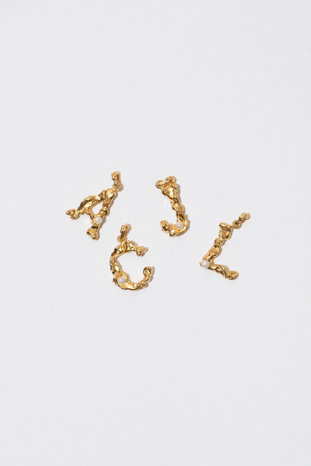 Der Perlenbrief Gold plattierte Anhänger w. Perle