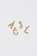 The Pearl Letter Gold Plated Pendant w. Pearl