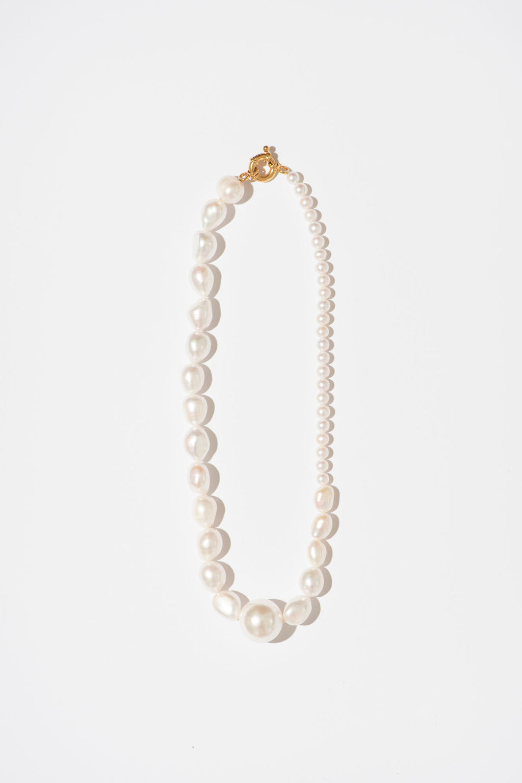 Die große Perlenvariante goldplattierte Halskette w. Perlen