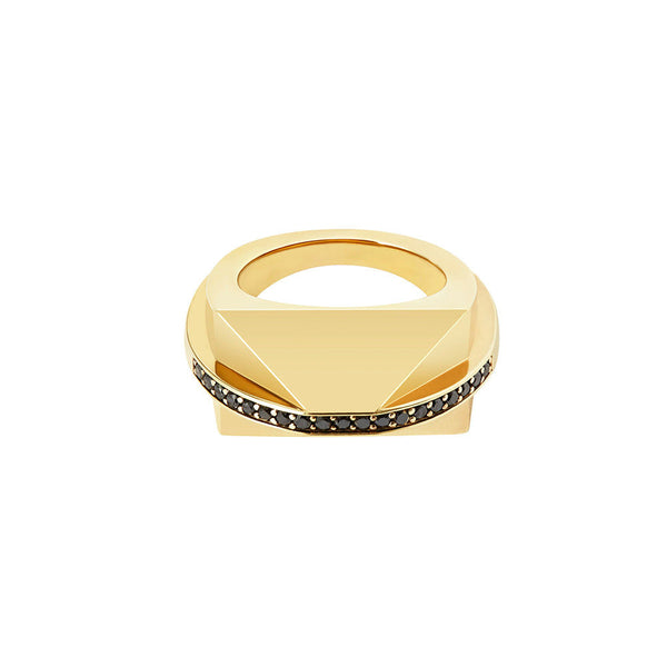 ICON SHARD 18K Gold Plated Ring w. Diamond