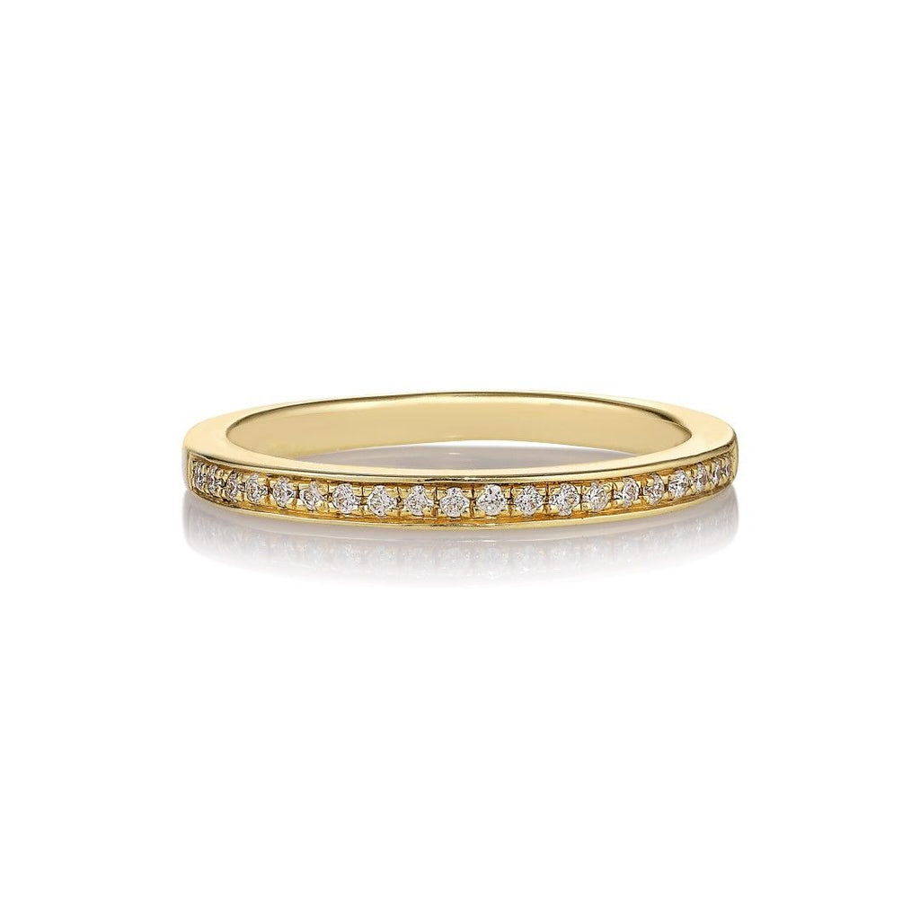 Tina Pavé Yellow 14K Gold Ring w. Diamonds