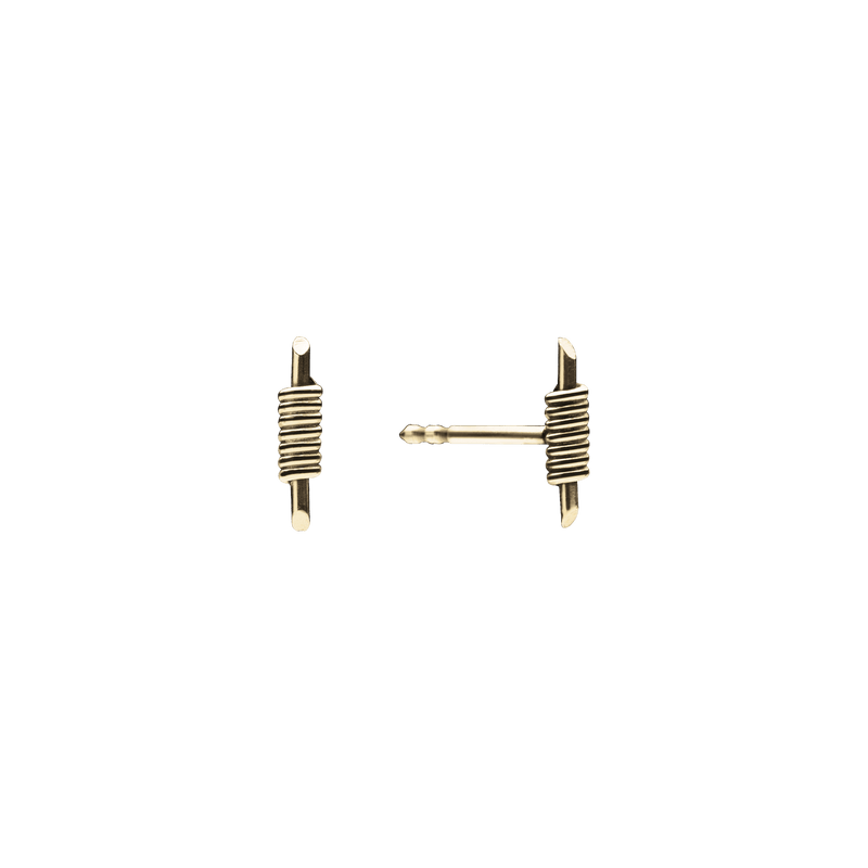 Tiny Bullet Earrings - 14K Gold