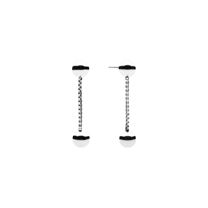 Tiny Martini Earrings Silver