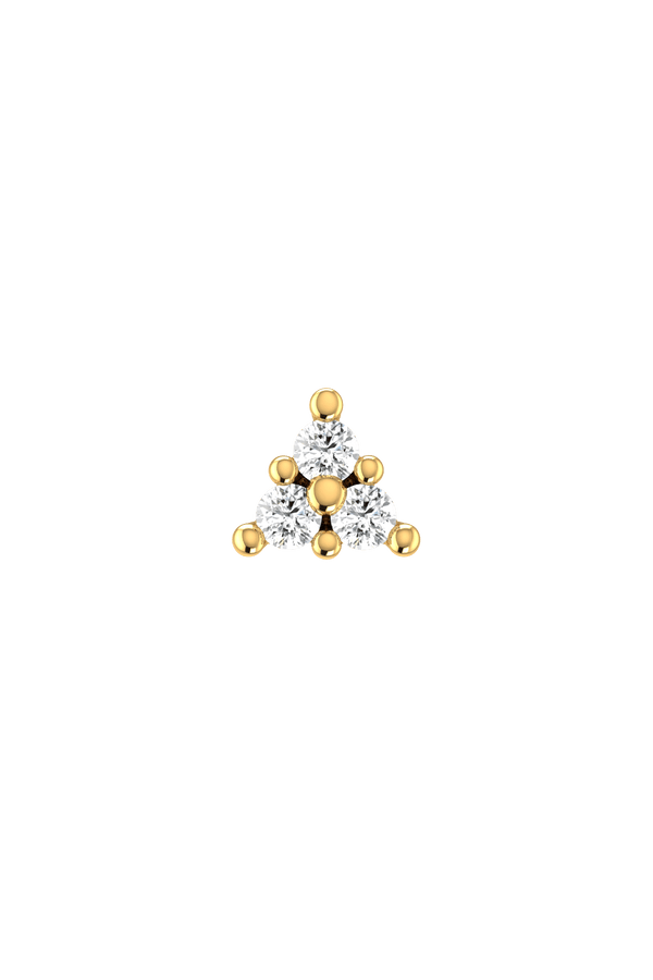 Trio Piercing Ohrring aus 18K Gold I Labor-Diamanten