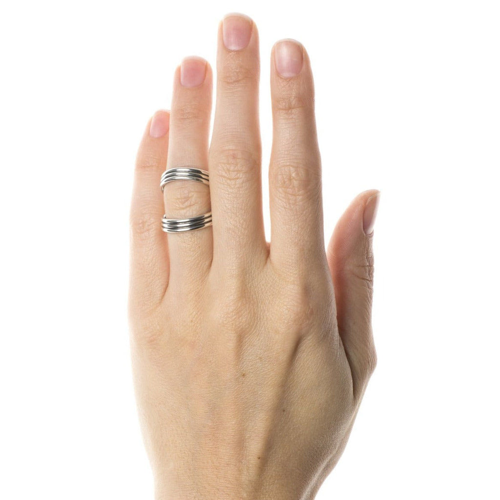 Triple Mini Viper Ring Sølv