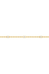 Triple Solitaire Mini 18K Gold Bracelet w. Lab-Grown Diamonds