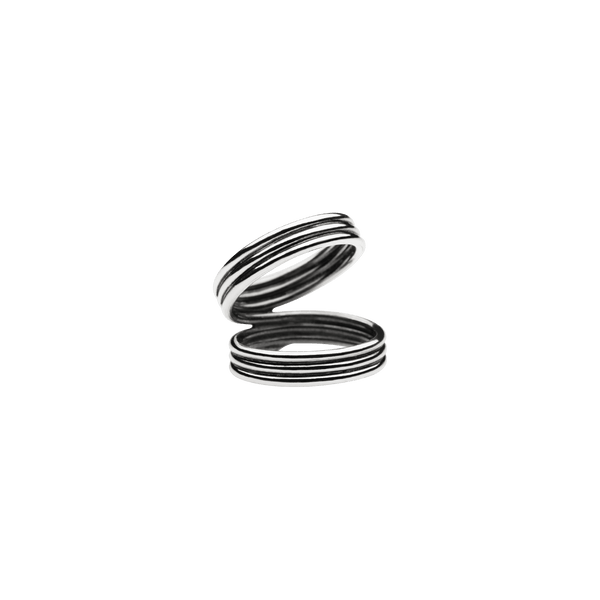 Triple Mini Viper Ring Silver