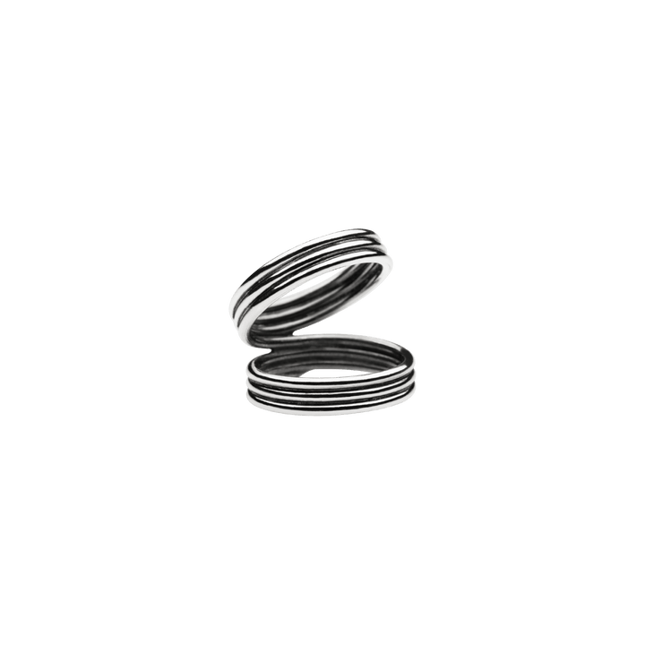 Triple Mini Viper Ring Silver
