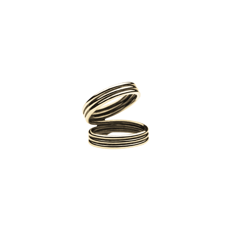 Triple Mini Viper Ring Forgyldt