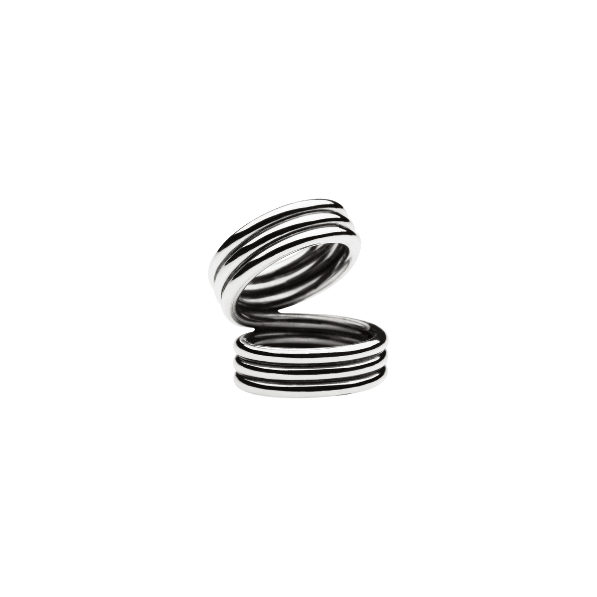 Triple Viper Ring Silver